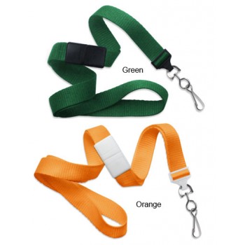 Flat 5/8" Nylon Break-Away Lanyard - 100 pack